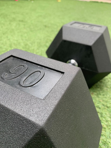 Mancuerna En Forma Hexagonal De 90lbs Para Entrenamiento Gym