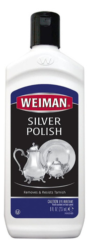 Weiman Limpiador Pulidor De Plata Ley, 8 Oz, 237ml Importado