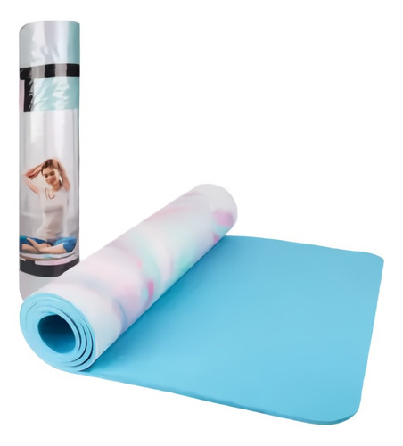 Tapete De Yoga Members 183 X 61 X 0.6cm Antideslizante Color Celeste