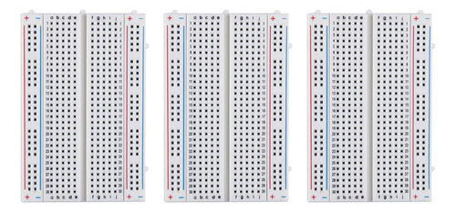 Elegoo 3pcs 400 Tie-points Breadboard, 4 Rieles De Alimen...