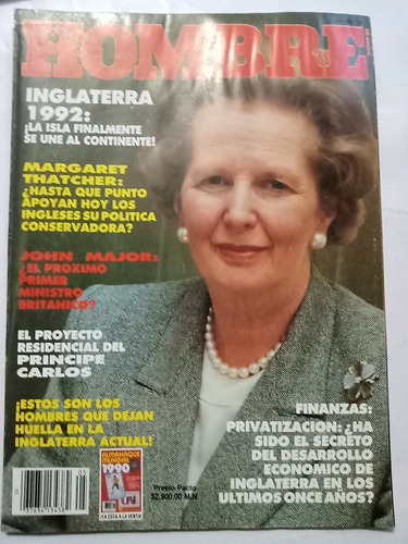 Imagen 1 de 5 de Revista Hombre De Mundo Año 1990 Margaret Thatcher
