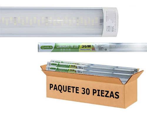 Tubo Led Luminario Regleta 36w 2200ml Luz Fria 115cm 30 Pzas