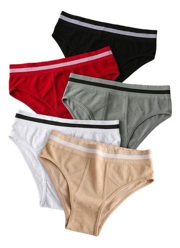 Ropa Interior De Algodón De Talle Alto Para Mujer