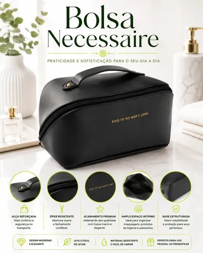 Bolsa Necessaire Porta Maquiagem Higiene Organizador Viagem
