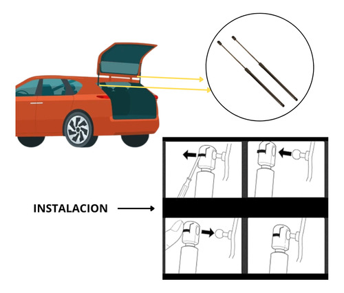 Juego 2pz Amortiguador Cajuela Chevy 3ptas Ambos Lados -kb