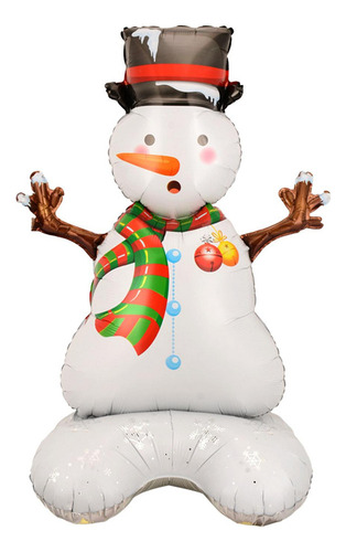 M Balão De Natal Balão De Pé Feliz Boneco De Neve 120x75cm