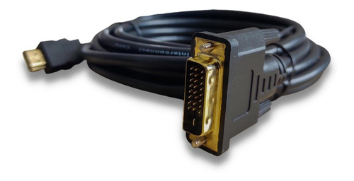 Imagem 4 de 4 de Cabo Dvi-d 24+1 X Hdmi Conectores Ouro - Dual Link De 1,80m