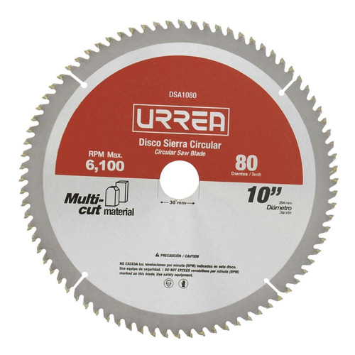  Urrea-disco P/sierra Circular Para Aluminio 1 *dsa1080