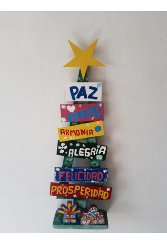 Arbolito De Navidad De Madera Bello Decorativo Nuevo Oferta