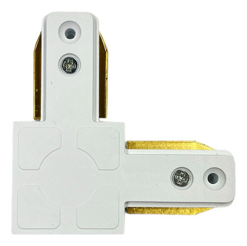 Conector Angulo En L Para Lampara Riel Blanco 