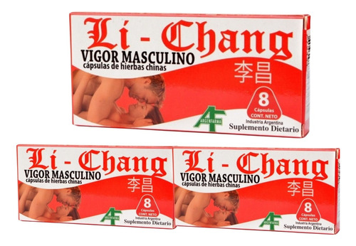 Vigorizante Li Chang 3 Cajas X 8  24 Capsulas   Sexshop