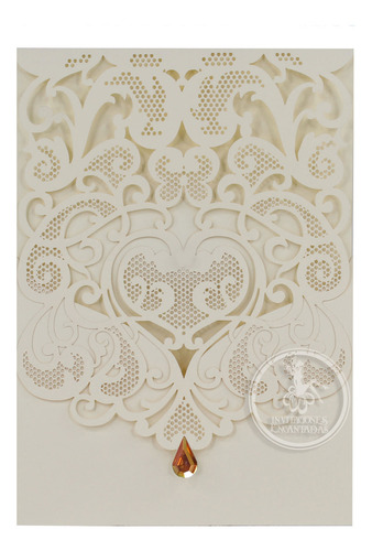 50 Invitaciones Corte Laser Modelos Bifold V 13x18cm Mates