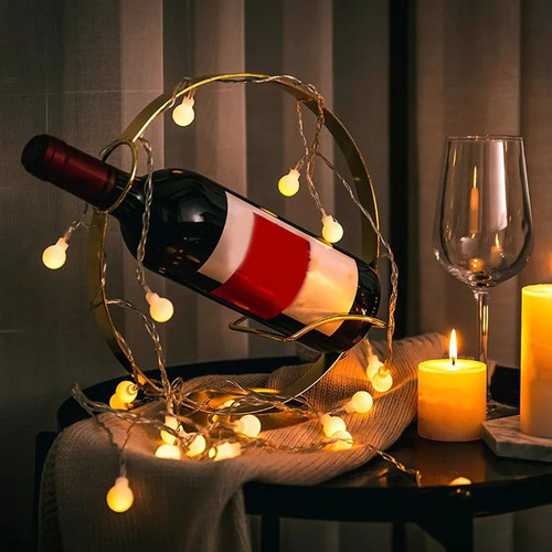 Soporte Para Botellas De Vino De Hierro En Forma De Dorado