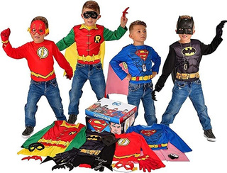 Disfraz Infantil De Dc Comics Con Superman The Flash Batman