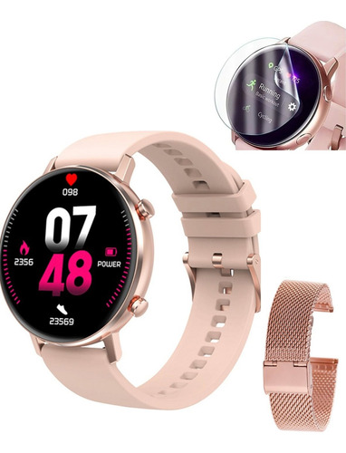 Smart Watch Dt 88 Max Rosa +2 Malla +protector De Pantalla