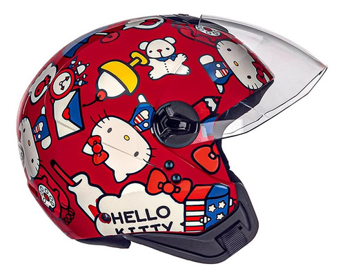 Capacete Peels Freeway Hello Kitty Usa Cor Vermelho com Branco Tamanho do capacete 58
