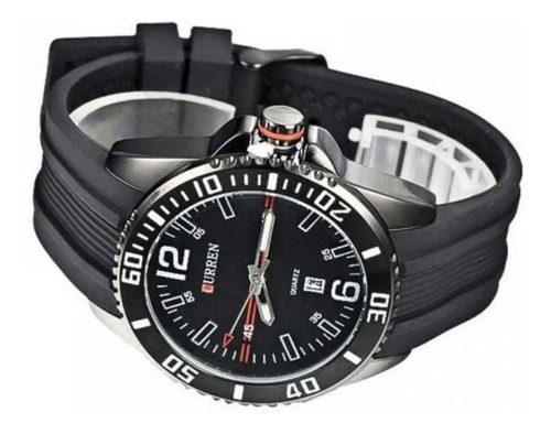 Relogio De Pulso Com Datador Pulseira De Borracha Premium