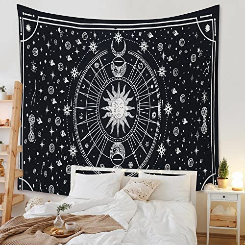 Tapiz Del Sol Y Luna Estrella, Tapiz Bohemio De Pared A...