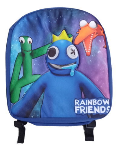 Mochila Rainbow Friends Blue 12  Escolar Jardín Arcoiris