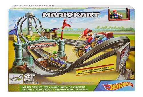 Pista Hot Wheels Mario Kart Original Com Carrinho - Circuito
