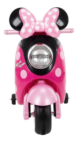 Montable Moto Vespa Minnie Mouse 6v Color Rosa Mate