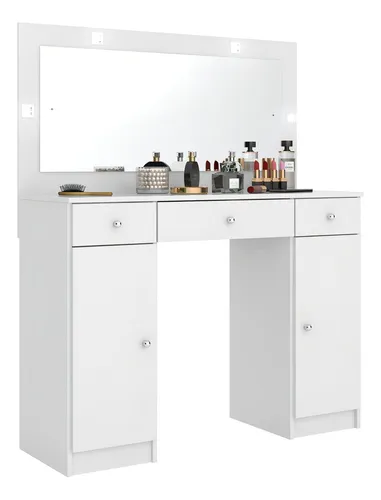 comprar Penteadeira Demóbile Carisma Camarim Com Espelho 3 Gavetas 2 Portas H Cor Branco