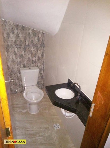 Imagem 8 de 19 de Excelente Sobrado Com 02 Dormitórios Para Venda Com 57 M² No Bairro Tude Bastos (sítio Do Campo) Em Praia Grande/sp. - So2245