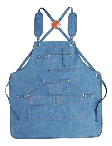 Delantal De Carpintería, Delantal De Jardinería Azul Claro
