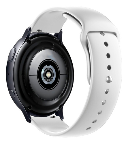 Pulseira Compatível Com Smartwatch Galaxy Active Amazfit Bip Cor Branco Largura 22 Mm