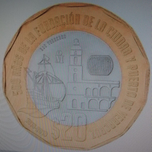 Vendo Monedas Fundacion Veracruz 500 Años $20  Doce Mil C/u 