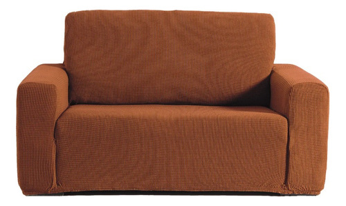 Protector De Sala Stretch Loveseat Stretch Niza Vianney Color Naranja