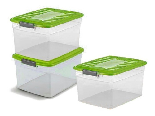Cajas Organizadoras Plasticas Colbox 15lts X 3 U. Colombraro