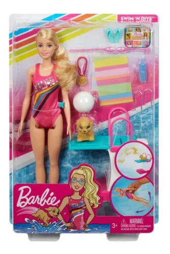 Imagem 1 de 4 de Barbie Nadadora Dreamhouse Adventures Malibu Mattel Ghk23