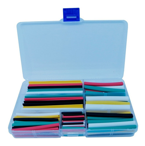 Kit Thermofit Cables De 150pzs Colores Con Caja Plastica