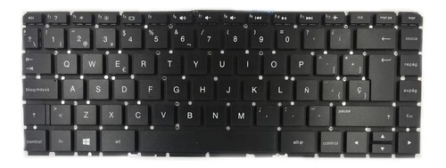 Teclado Hp HP240G4ES 14-af116la 14-af117la 14-af118la 14-af106la Esp Color Negro