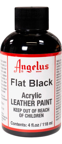 Pintura Acrílica Angelus 4 Oz ( 1 Pieza ) Color Flat Black