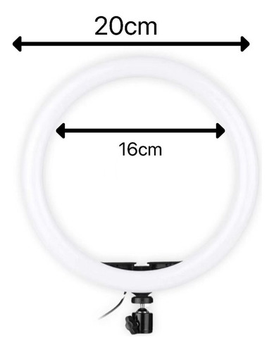 Ring Light Rgb Colorido 26cm Universal + Tripé 2,10m