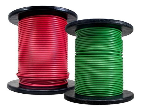 Cable Electrico Cca Unipolar Calibre 12 Verde, Rojo 50 M C/u