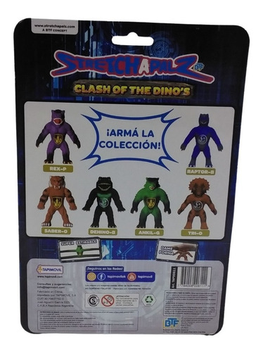 Imagen 4 de 6 de Muñeco Estirable Dinosaurio Bestias Stretchapalz Fidget Trio
