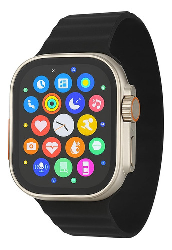Kit Smartwatch X8 Ultra Pantalla 2.08 Notificaciones Salud Blanco Ocean Band Negro Gris