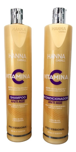 Shampoo Y Acondicionador Hanna Caball Vitamina C 400ml