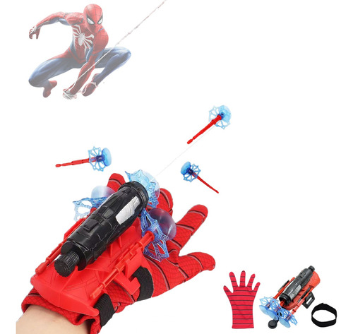 Guantes De Spiderman Con Lanzador De Plástico Niños Juguetes