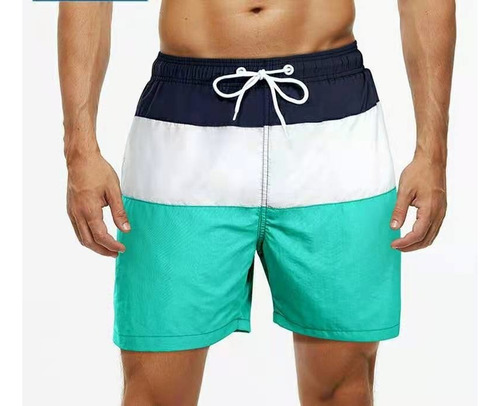 Traje De Baño Con Secado Rápido For Hombre, Ideal P/playa