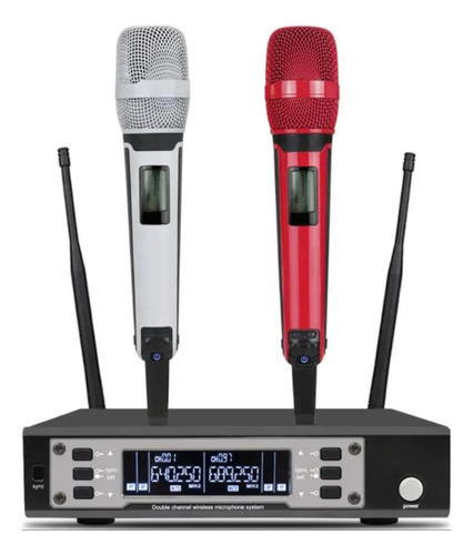 Microfone Duplo Sbs Ew135 G4 Uhf Digital Vermelho / Branco