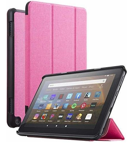 Funda Kindle Fire Hd 8 Y Fire Hd 8 Plus Flip Cover Rosa