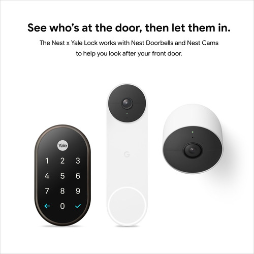 Smart Lock Google Nest X Yale, Resistente A Manipulaciones,