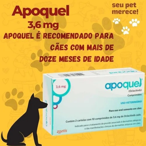 Imagem 4 de 8 de Apoquel Dermatológico Anti Coceira Cães 3,6 Mg