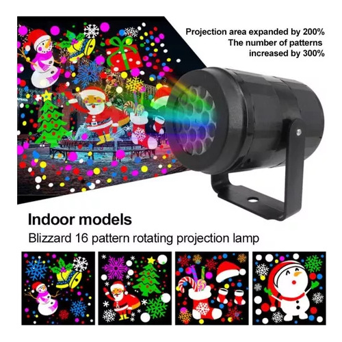 Proyector Luces Led Navidad Árbol Copo Nieve Muñeco Reno