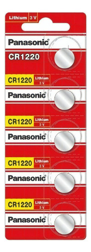 Bateria Pila Panasonic Cr1220 Pack De 5 Pilas 3v