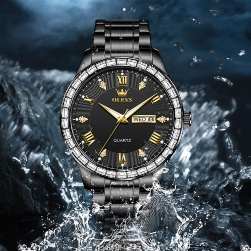 Reloj Olevs De Acero Inoxidable Impermeable De Lujo A La Mod
